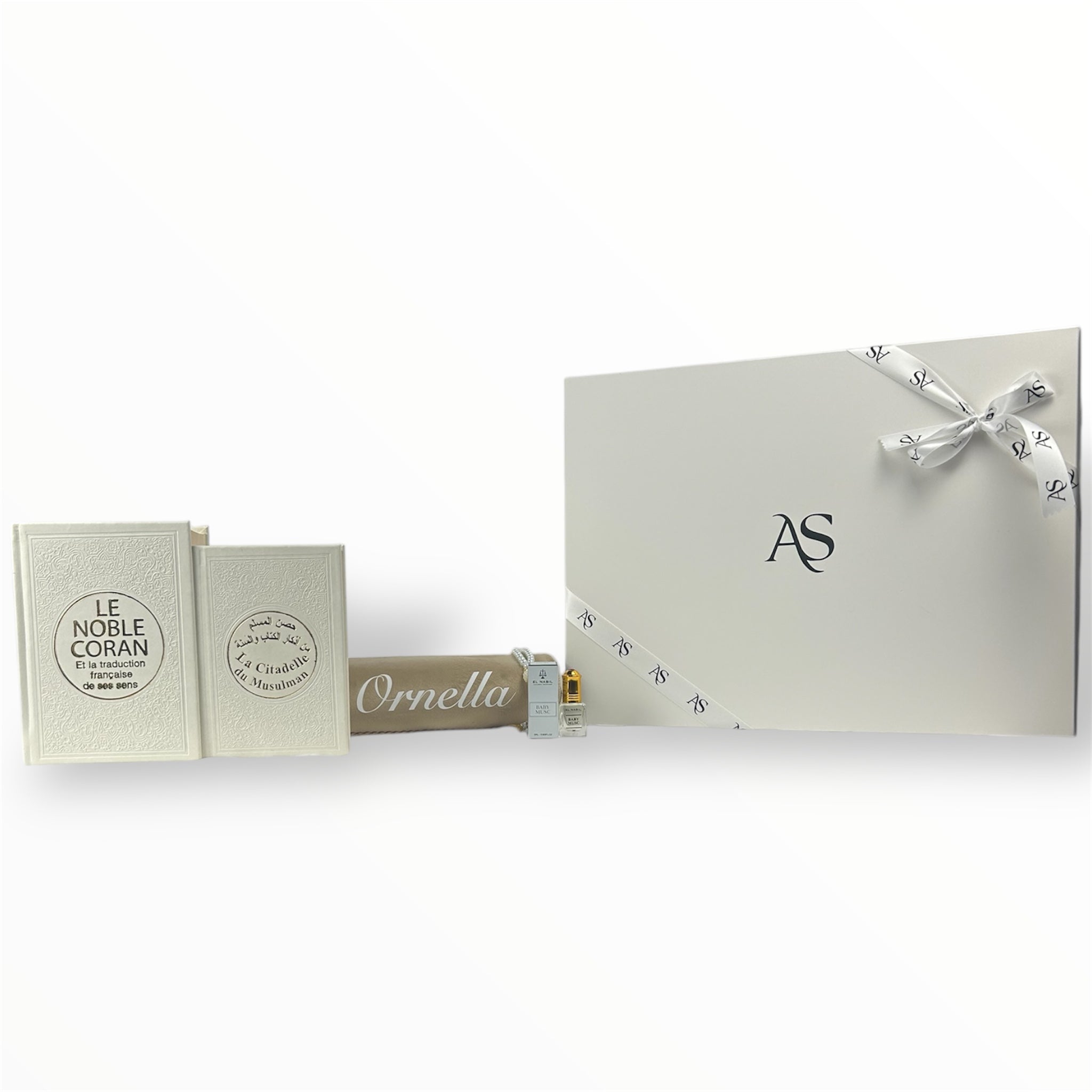 Coffret Coran Velours Beige Foncé